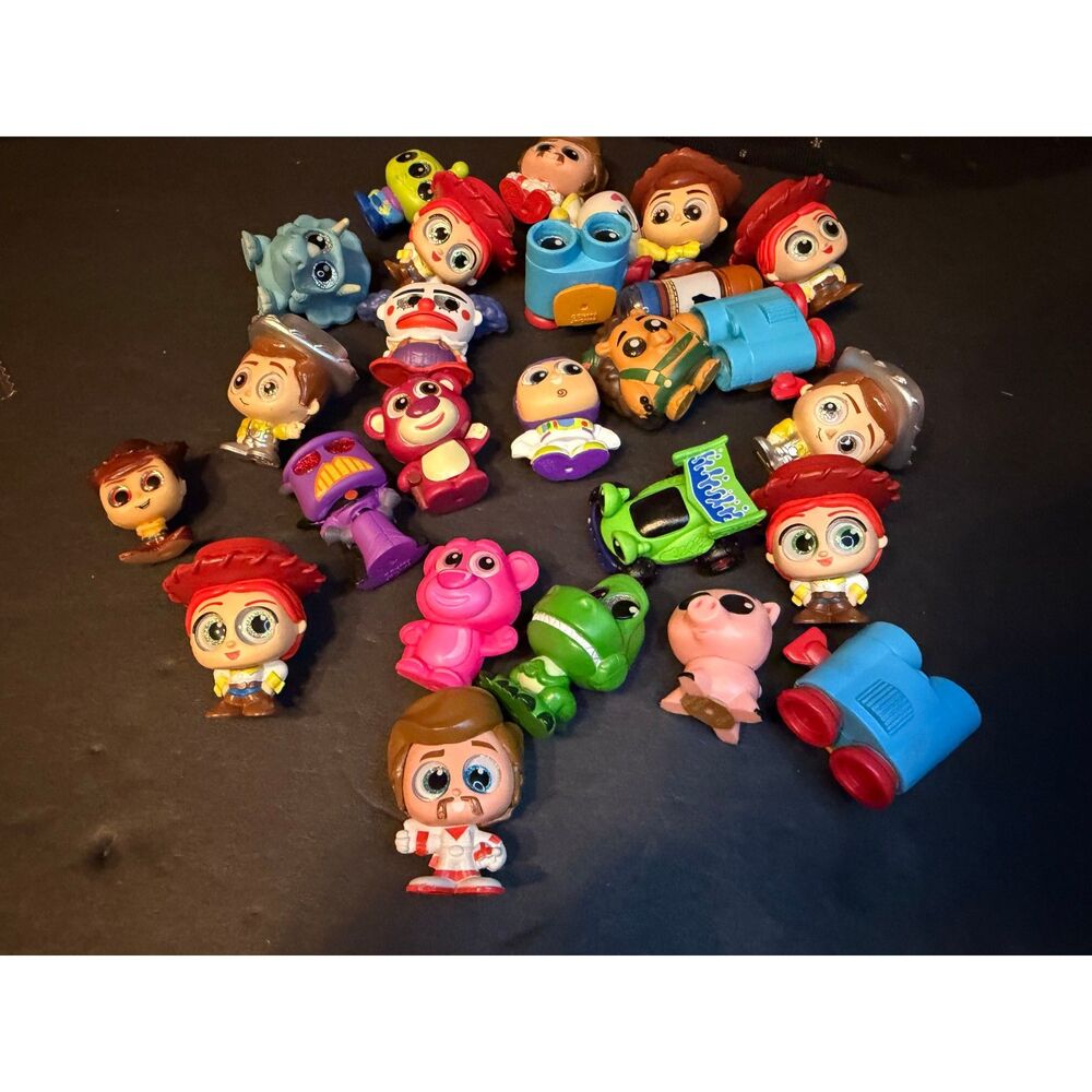 Disney Doorables Toy Story Lot Mini Figures Bundle With Neon Glow Lotso